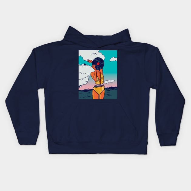 Summer Music Kids Hoodie by Thomcat23